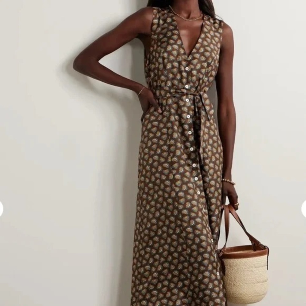 ISO Doen Allene Brown Silk Dress